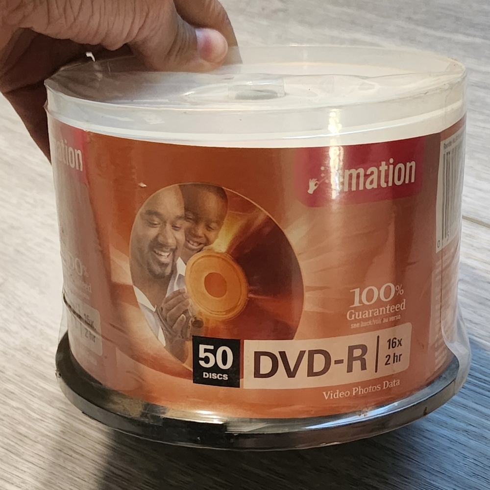 Imation DVD-R, 8X 4.7GB, 50 Pack Spindle Blank Media Recordable Disks